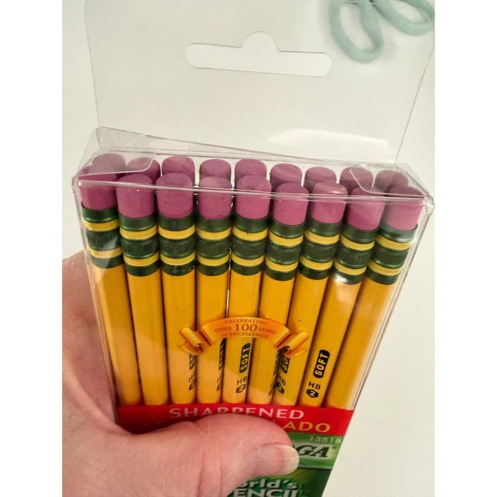 Ticonderoga #2 HB Soft Pre-Sharpened Pencils Yellow 18 Count Pack 13818